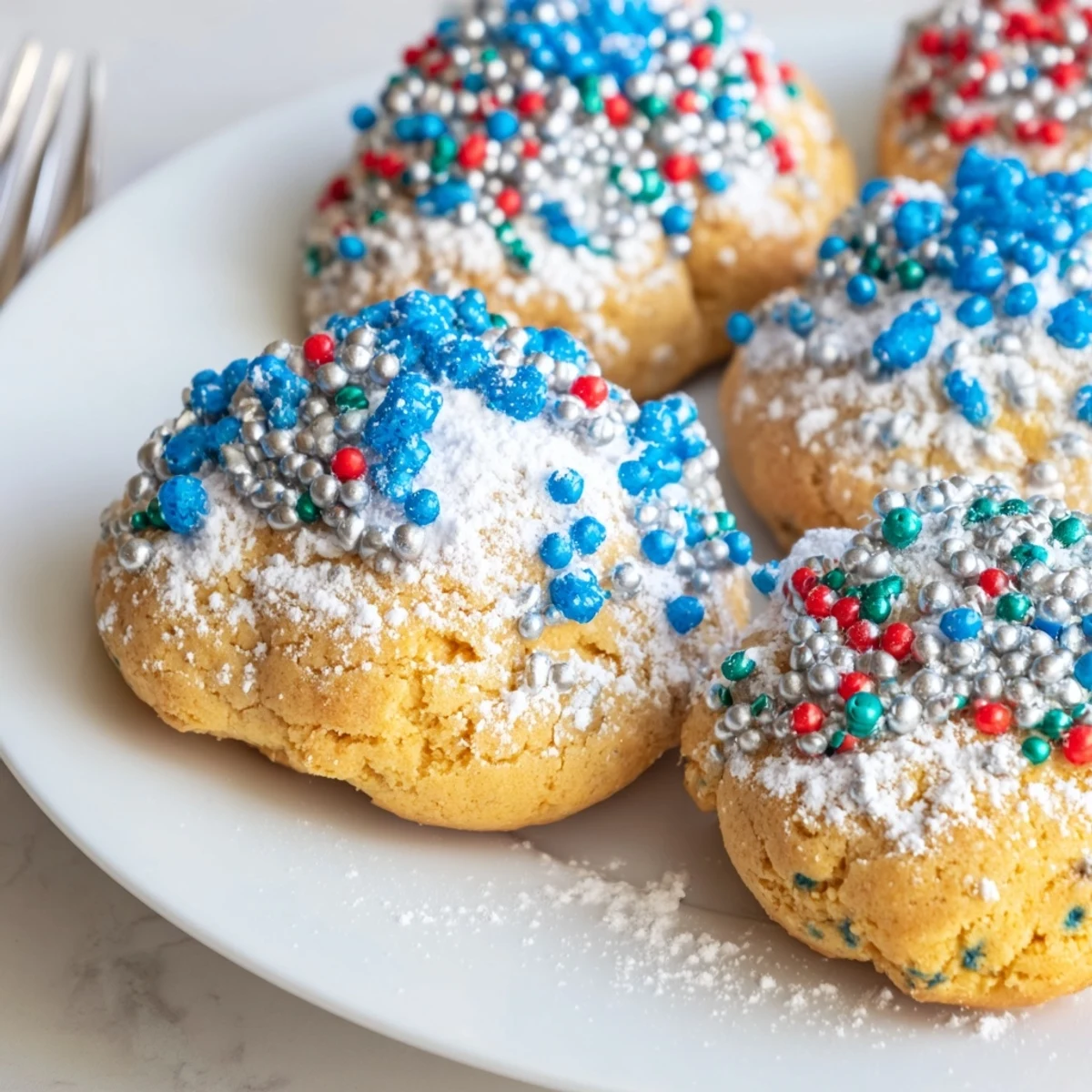 Deliciously puffed Festive Hanukkah Puffed Christmas Cookies, perfect for holiday gatherings and sharing.