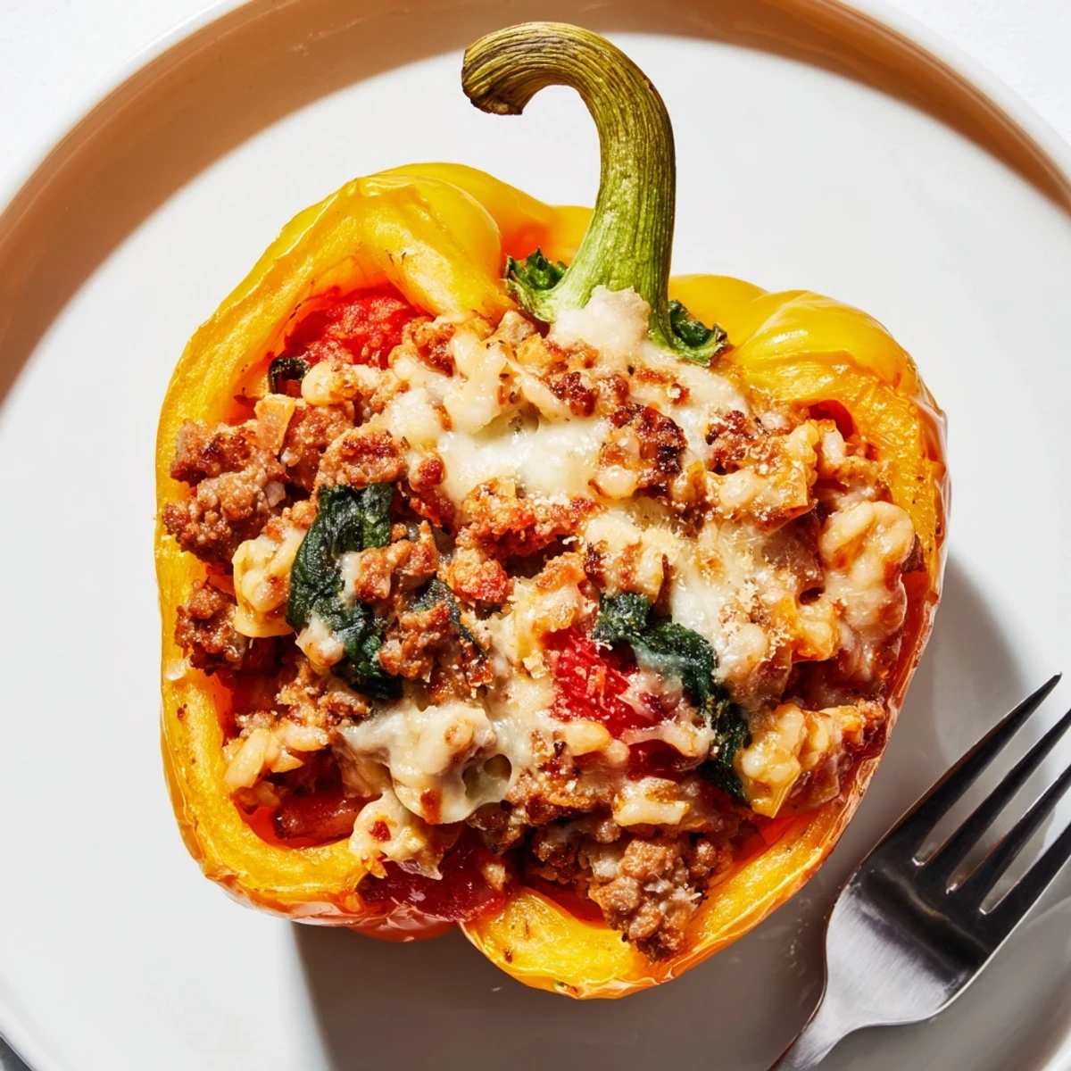 Lasagne Soup Stuffed Bell Peppers