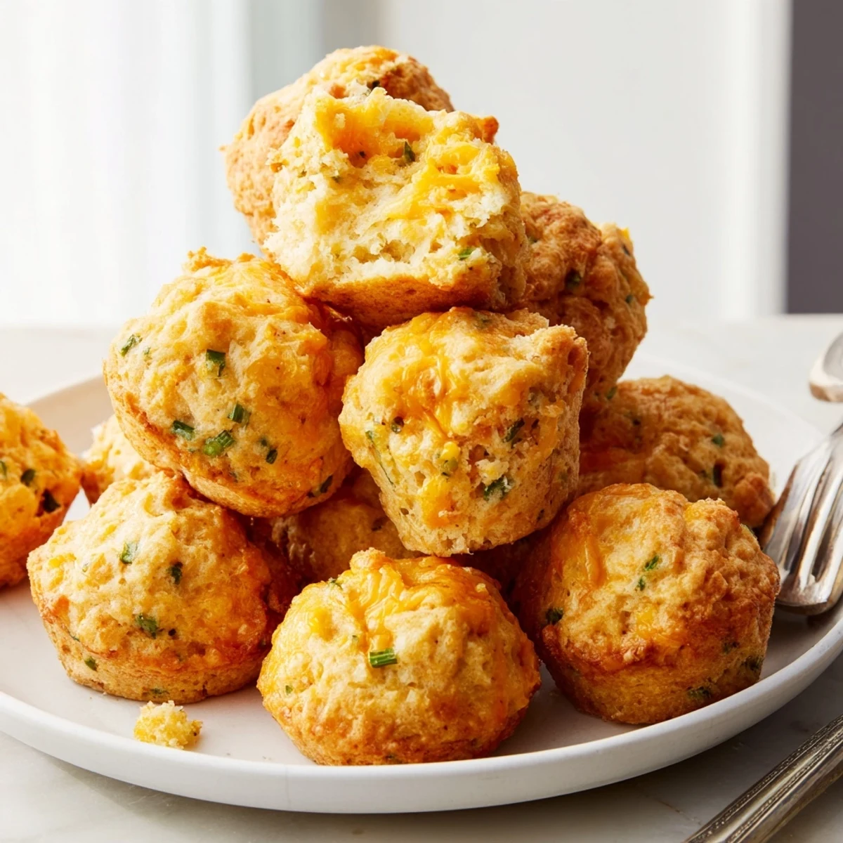 Mouthwatering Cheesy Jalapeño Soda Muffin Balls bursting with flavor and cheesy goodness.
