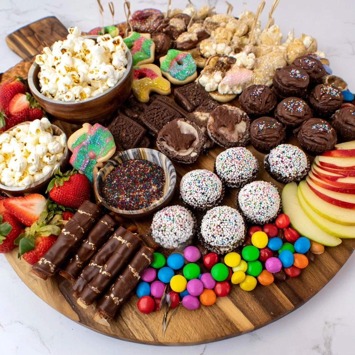 Creative dessert boards with sweet treats and dips, ideal for holiday fun.