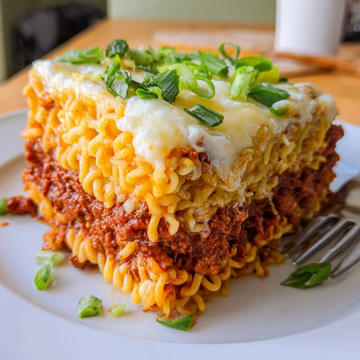 Spicy Ramen Lasagna Fusion
