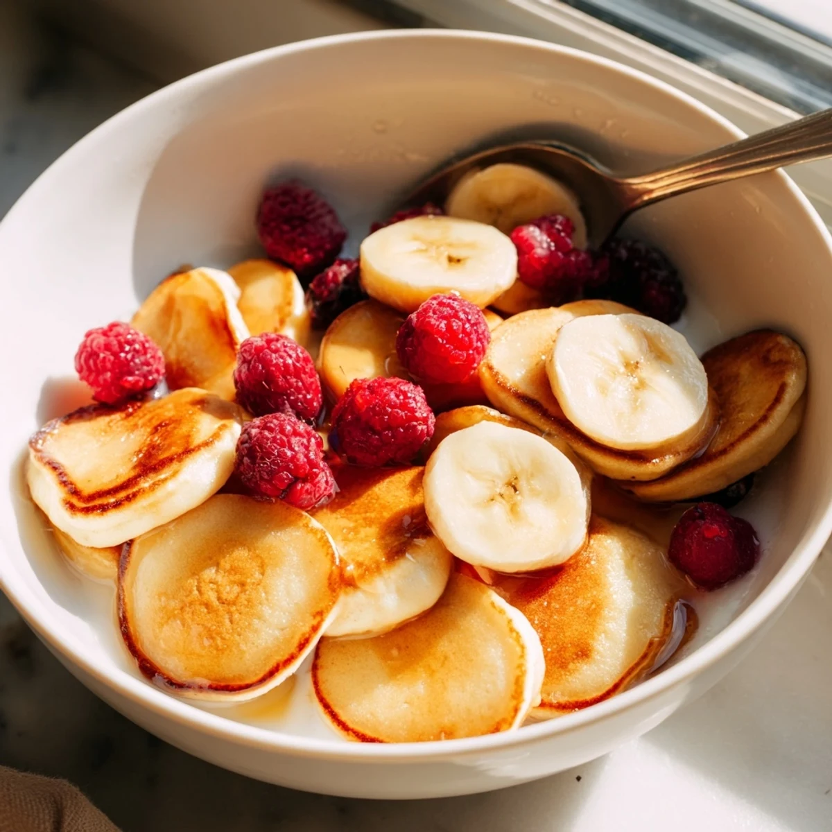 Mini Pancake Cereal Breakfast