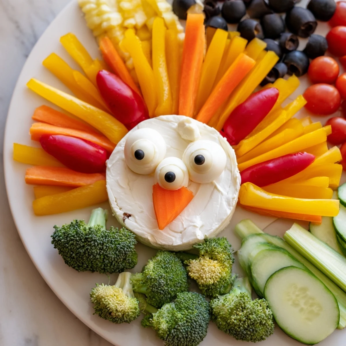 Get ready for a crowd-pleaser: the Turkey Shaped Appetizer Tray is filled with delicious, healthy options.