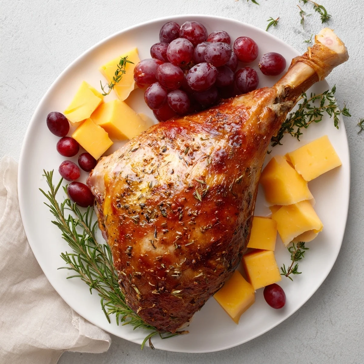 Prepare to enjoy this Thanksgiving Turkey Legs Charcuterie, an impressive arrangement with savory turkey and sides.