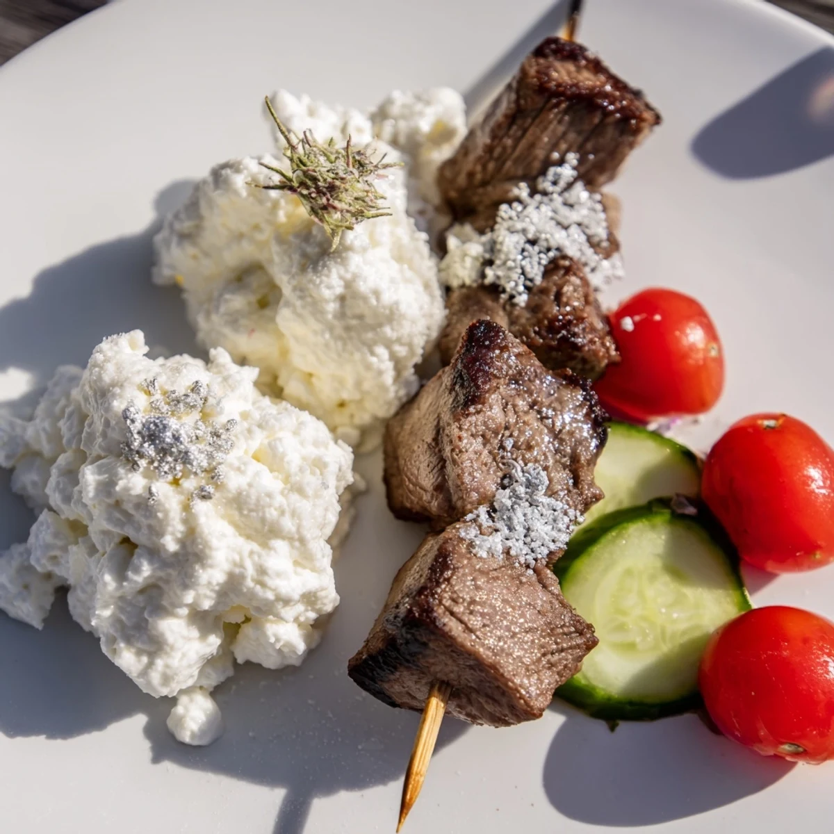 Fluffy Clouds Lamb Baby Shower Board: A delicious grazing board with tender lamb and creamy cheese clouds.