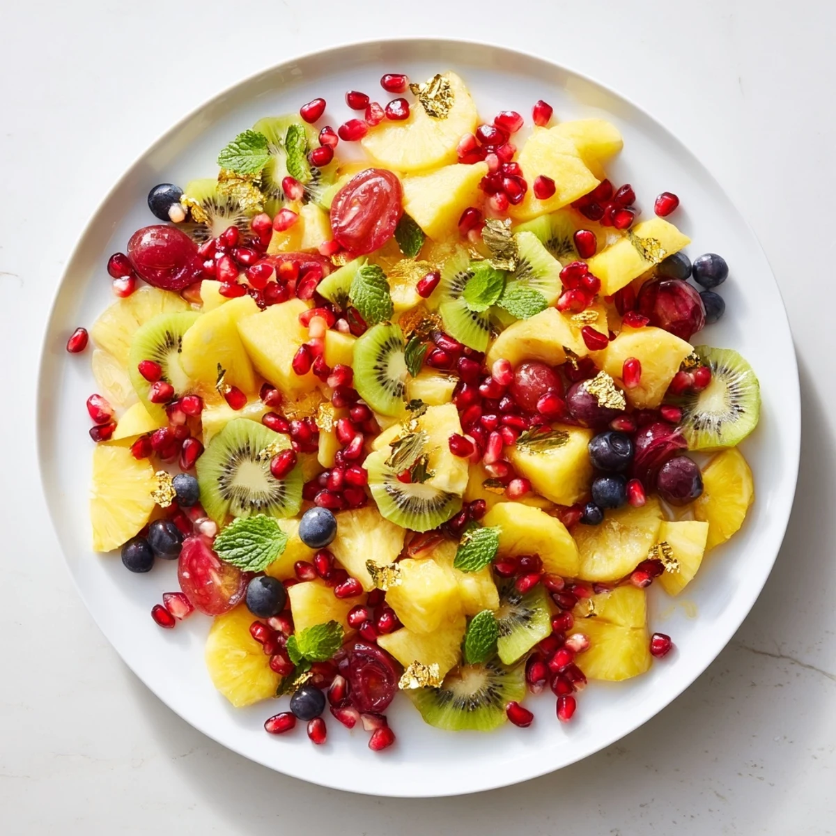 Three Kings Royal Fruit Platter with a colorful mix of ripe mangoes and juicy grapes.