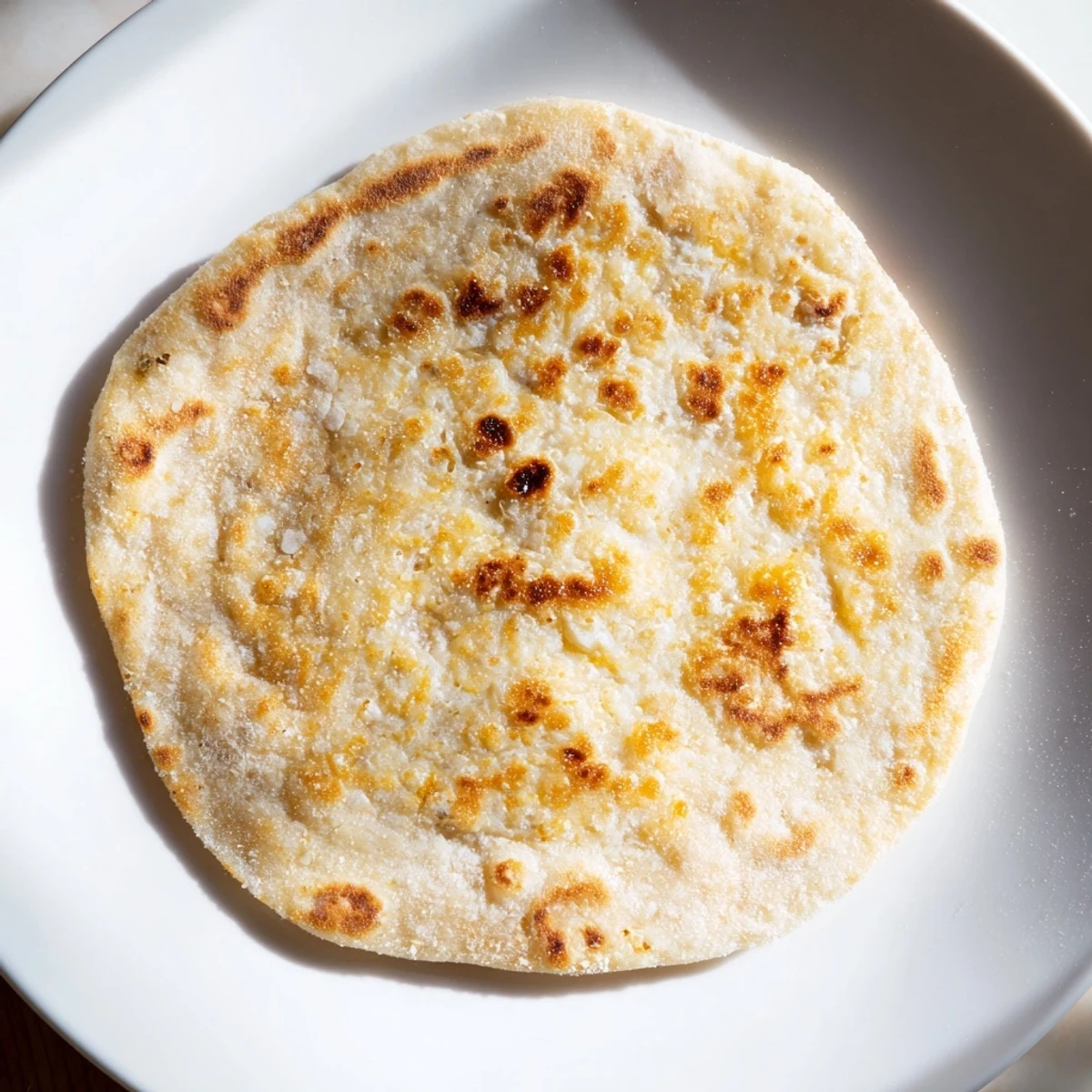 Golden-brown cottage cheese flatbread, lightly blistered, ready to be slathered with your favorite spread.
