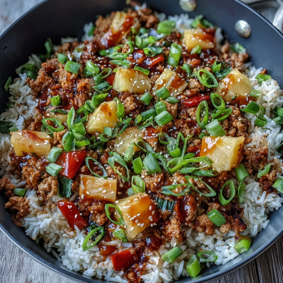 Sizzling stir-fry bubbles with bright sweet-and-sour sauce, then gets tucked under fresh green onions and sesame seeds.