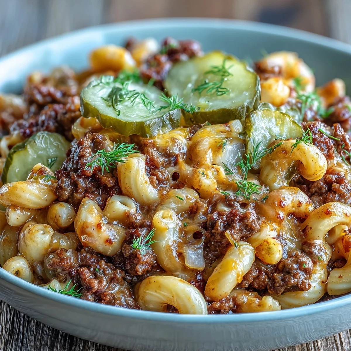 Steaming One-Pan Cheeseburger Chili Mac in a cast-iron skillet, topped with melted cheddar and fresh chives for a weeknight dinner.