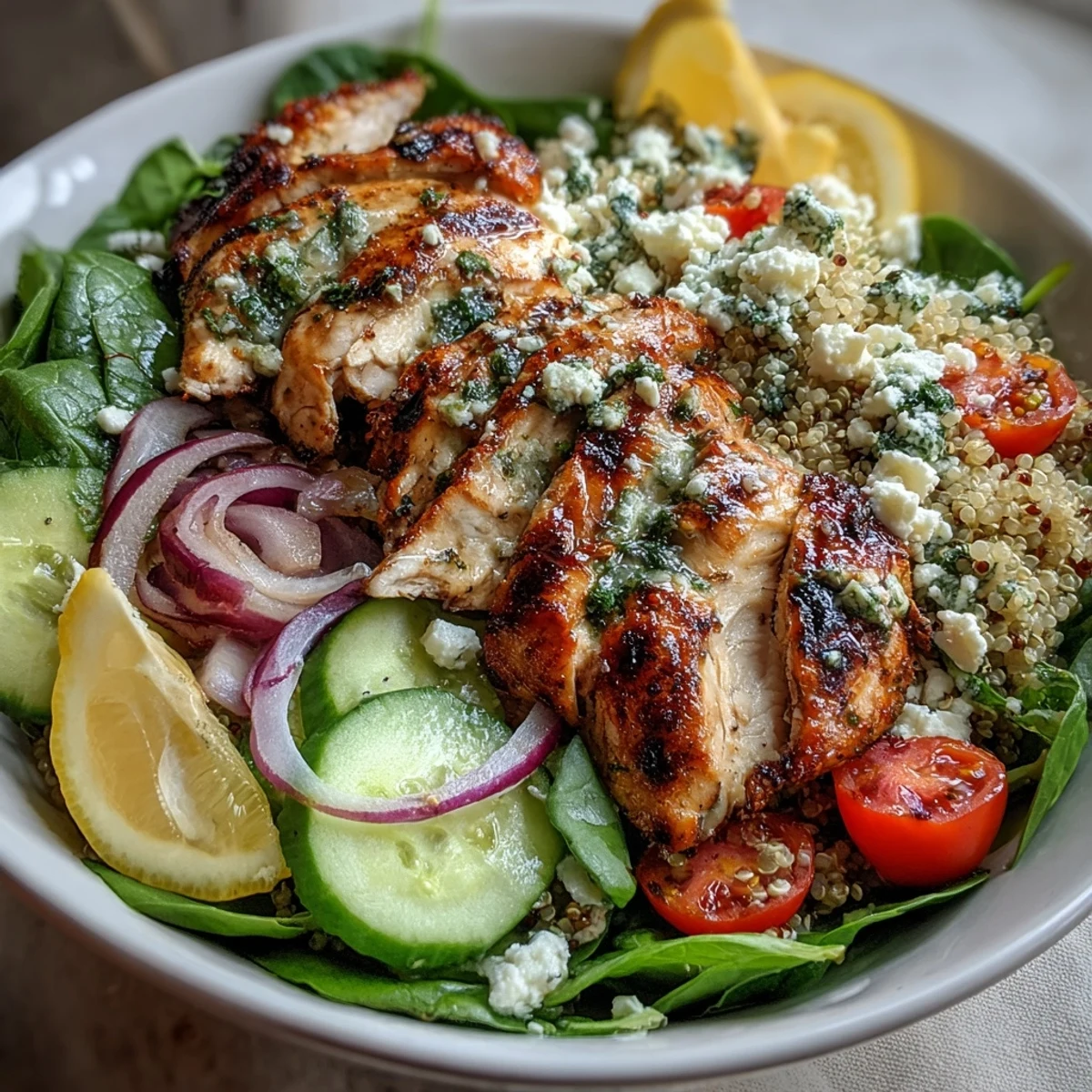 Lemon Herb Grilled Chicken Salad