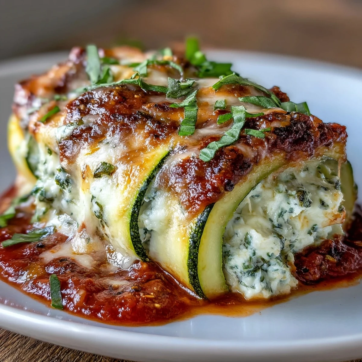 Keto Zucchini Lasagna Roll-Ups