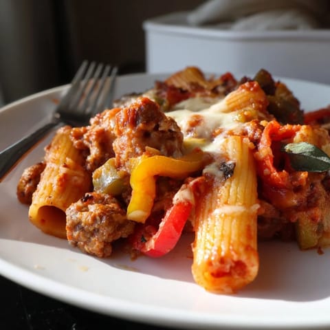 Baked Rigatoni Sausage Peppers