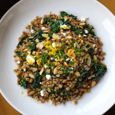 Warm Farro Greens Pilaf
