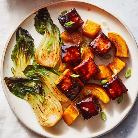 Miso-Glazed Tofu Winter Squash