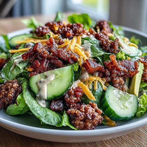 Keto Bacon Cheeseburger Salad