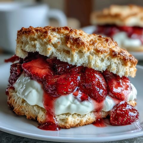 Strawberry Scone Shortcakes Vanilla