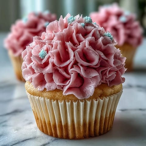 A dozen soft, fluffy cupcakes topped with colorful piped buttercream blossoms, ideal for festive gatherings.  