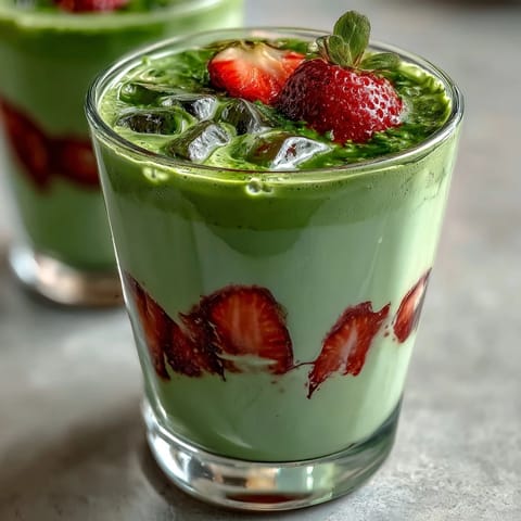 Dairy-Free Strawberry Matcha Latte