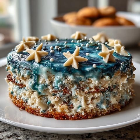 Pisces Ocean Galaxy Cake