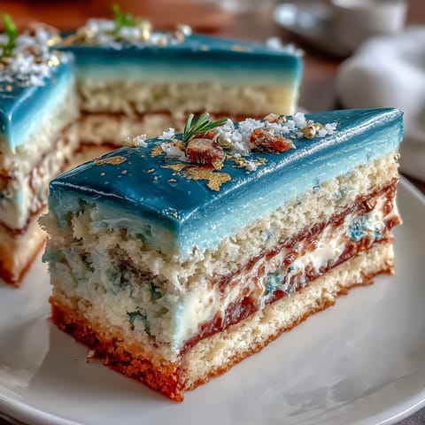 Graduation cake for boys featuring dark blue and gold ombre layers with smooth vanilla buttercream frosting and elegant gold leaf accents.