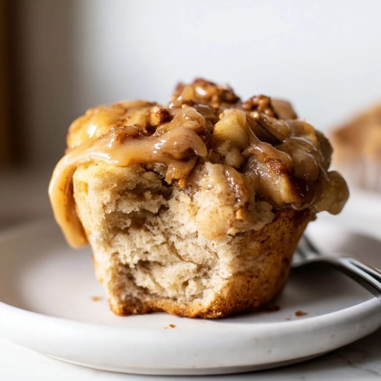 Warm, freshly baked biscuit muffins filled with caramelized apples and aromatic chai blend.  
