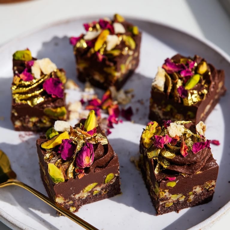 Indulgent chocolate bar inspired creations with a crunchy layer and aromatic spices.