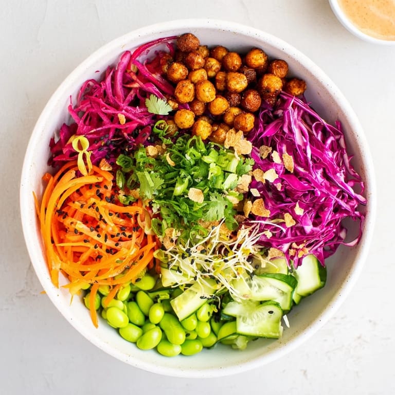 Delicious ASMR Crunch Snack Bowls showcasing a rainbow of textures and flavors.  