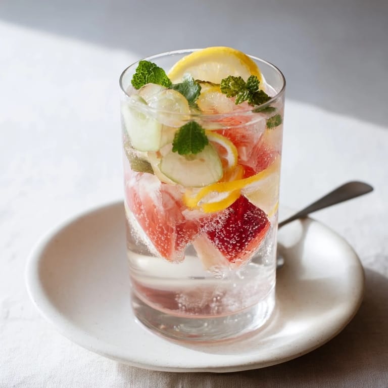 Easy homemade mocktails made with flavored water enhancers and ice for delightful hydration.