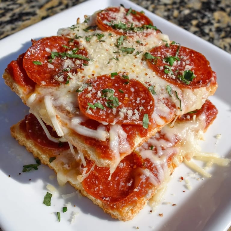 Golden-brown, cheesy pepperoni bites served and ready to enjoy as a quick savory snack!