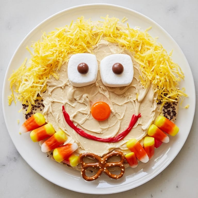 This festive Scarecrow Candy Platter displays candy corn and a red licorice smile sure to delight everyone.