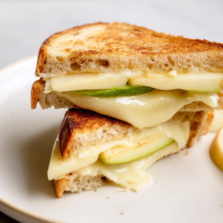Savory Brie and Apple Grilled Cheese: a warm, satisfying sandwich with a golden crust.