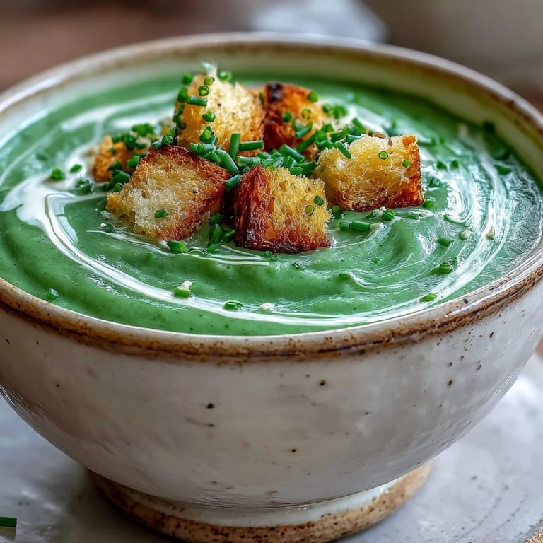Steaming Cream of Broccoli Soup in a rustic bowl, featuring a rich, velvety texture and green florets.