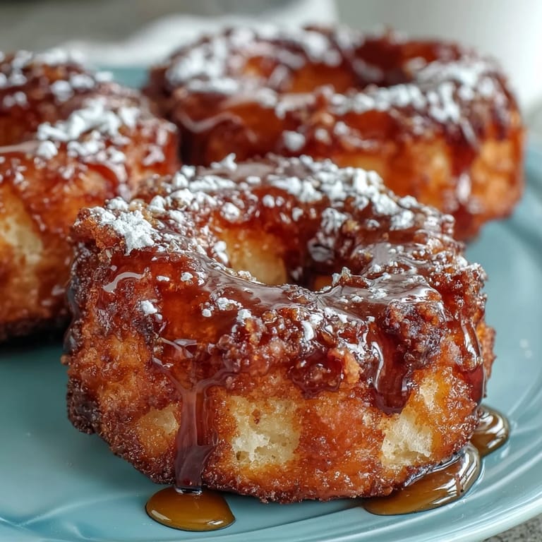 Fluffy homemade donuts infused with aromatic cardamom and drizzled with sweet honey glaze, perfect for brunch.