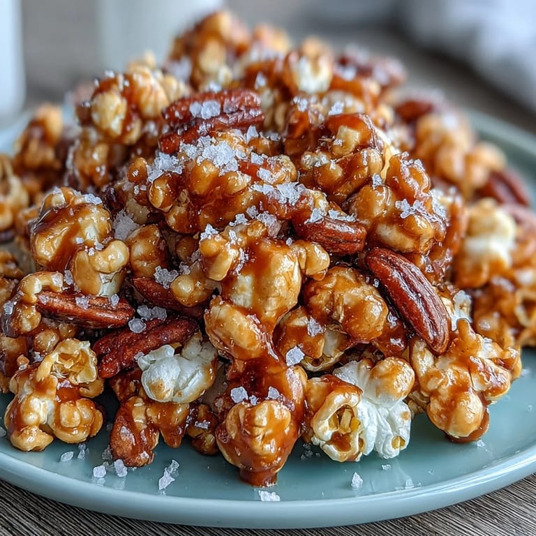 Golden caramel-coated popcorn and peanuts in a bowl, a crunchy treat for baseball fans and party guests.