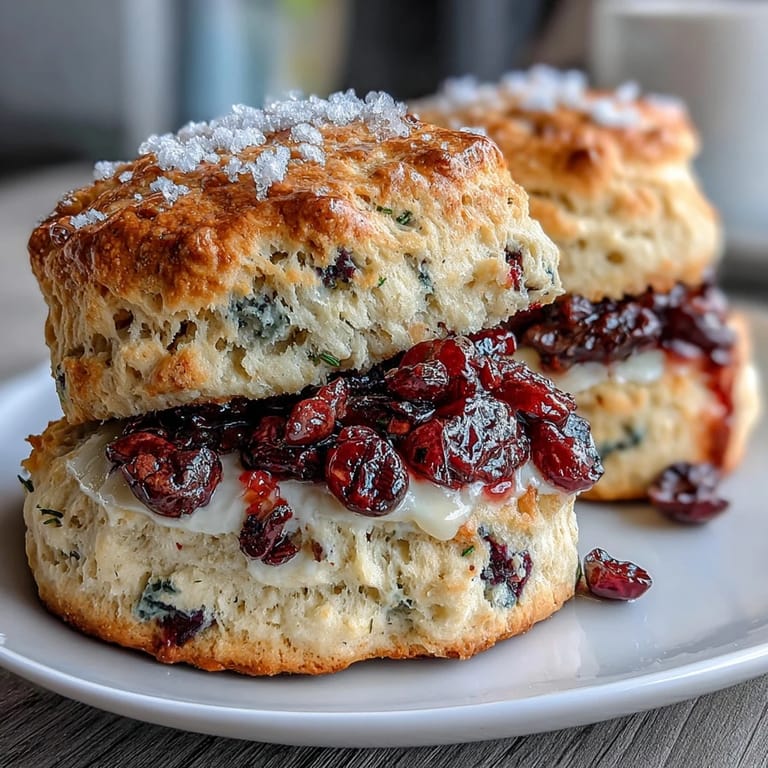 Warm, flaky scones bursting with fresh blueberries and bright lemon zest, perfect for a cozy breakfast treat.  