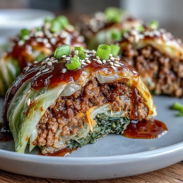 Steamed Korean cabbage rolls arranged on a plate, ready to be dipped in a tangy soy-gochugaru sauce for a flavorful meal.