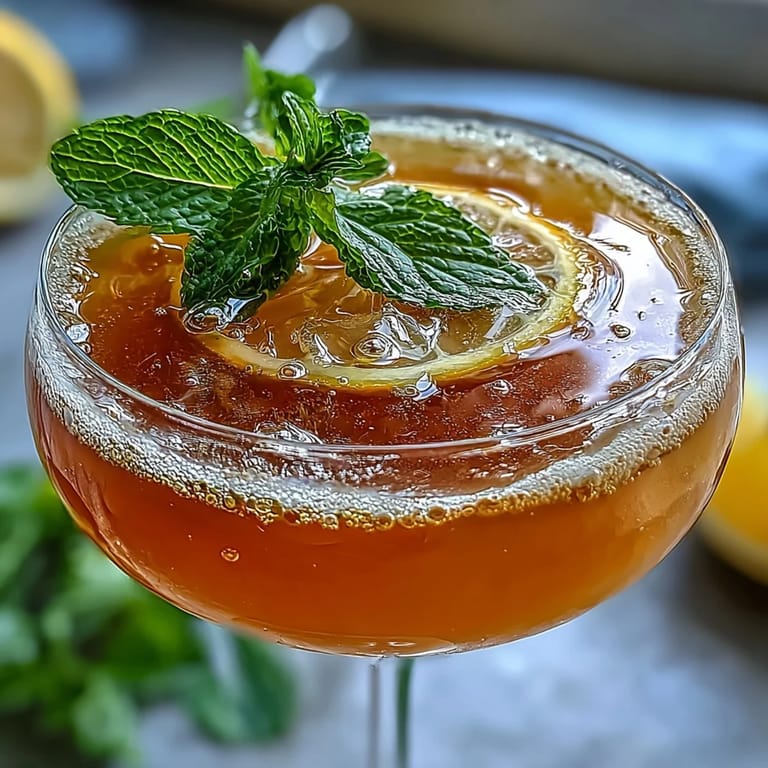 2. Close-up of a chilled glass of homemade sparkling fermented lemonade, bubbles rising from probiotic-rich lemon juice and raw honey.