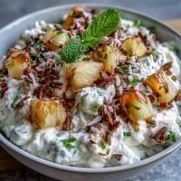 1. A vibrant cottage cheese breakfast bowl topped with fresh pineapple chunks, crunchy granola, and a sprinkle of chia seeds for a protein-packed morning treat.  