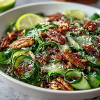 Crunchy celery salad with Parmesan and lemon, topped with toasted nuts for extra texture. Fresh celery slices are tossed in zesty lemon dressing and sprinkled with shaved cheese.