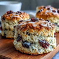 Golden blueberry lemon sourdough scones with juicy berries and citrus zest, freshly baked and ready for brunch.  
