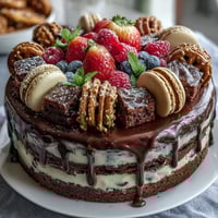 Grad Party Dessert Board with Mini Treats and Cake Slices: Colorful and festive dessert board filled with mini brownies, lemon bars, fruit tarts, and cake slices, perfect for graduation celebrations and sharing.